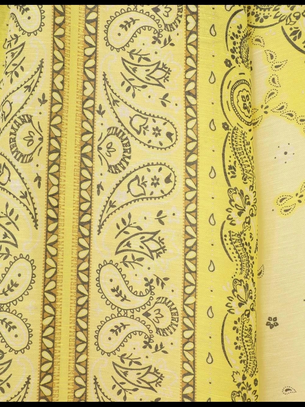 Zimmermann Yellow Paisley Tie-Waist V-Neck Midi Dress. No tags, Never Worn. - Picture 9 of 9
